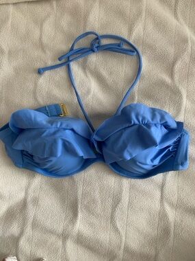 NWOT Victoria's Secret Blue Wired Bikini Top 34A